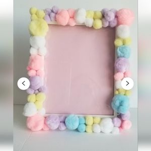 5x7 Pastel pom pom picture frame